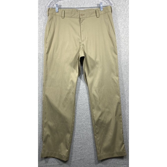 Nike Dri Fit Pants 32x30 (34x29) Mens Golf Performance Stretch Lightweight Beige - Picture 1 of 15